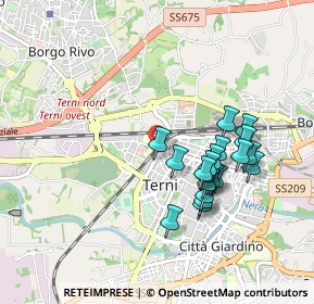 Mappa Via Donatello, 05100 Terni TR, Italia (0.8775)