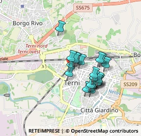 Mappa Via Donatello, 05100 Terni TR, Italia (0.683)