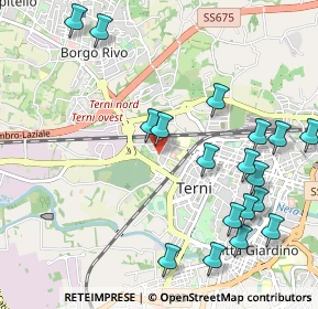 Mappa Via Aristide Gabelli, 05100 Terni TR, Italia (1.285)