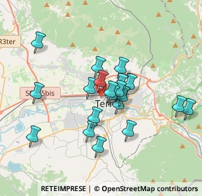 Mappa Via Aristide Gabelli, 05100 Terni TR, Italia (3.1105)