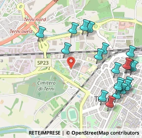 Mappa Via Aristide Gabelli, 05100 Terni TR, Italia (0.6605)