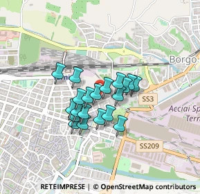 Mappa Via Eugenio Chiesa, 05100 Terni TR, Italia (0.305)