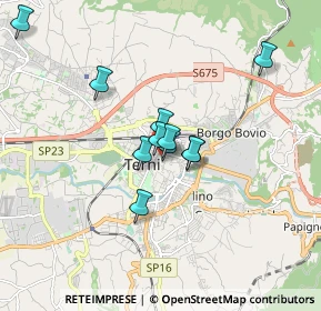 Mappa Viale della Rinascita, 05100 Terni TR, Italia (1.36182)