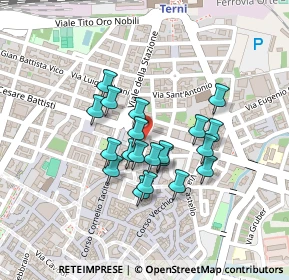 Mappa Via Armellini, 05100 Terni TR, Italia (0.1745)