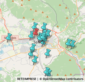 Mappa Viale Giuseppe Mazzini, 05100 Terni TR, Italia (3.0115)