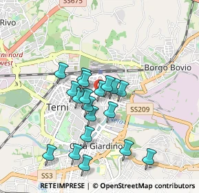 Mappa Viale Giuseppe Mazzini, 05100 Terni TR, Italia (0.79895)