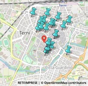 Mappa Via Santa Croce, 05100 Terni TR, Italia (0.378)