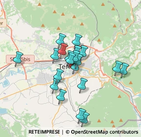 Mappa Via Santa Croce, 05100 Terni TR, Italia (2.8865)