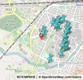 Mappa Viale Alessandro Manzoni, 05100 Terni TR, Italia (0.52)