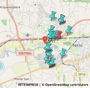 Mappa Via Flagello, 05100 Terni TR, Italia (1.5385)