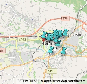 Mappa Via Umberto Pettini, 05100 Terni TR, Italia (1.07154)