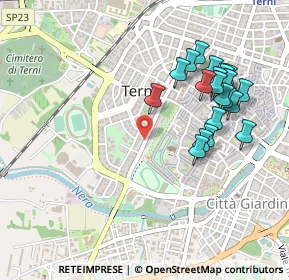 Mappa Via Carducci, 05100 Terni TR, Italia (0.521)