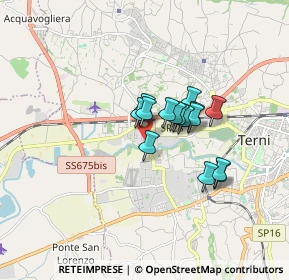 Mappa Via Giuseppe Ratini, 05100 Terni TR, Italia (1.18333)