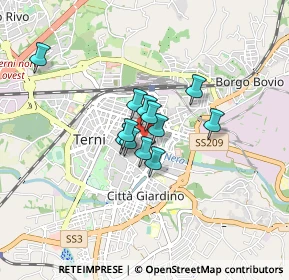 Mappa Via Tiacci, 05100 Terni TR, Italia (0.52917)