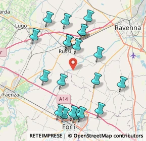 Mappa Unnamed Road, 48026 Russi RA, Italia (8.542)