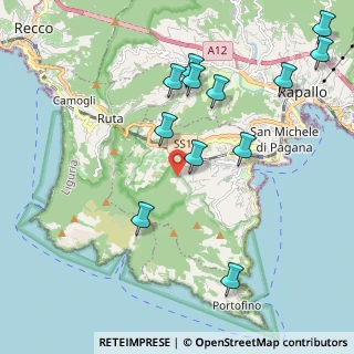 Mappa Via Mortero, 16038 Santa Margherita Ligure GE, Italia (2.3275)