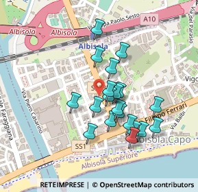 Mappa Piazza dei Mille, 17011 Albisola Superiore SV, Italia (0.188)