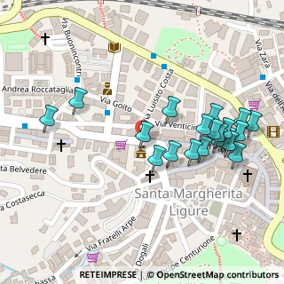 Mappa Piazza Giuseppe Mazzini, 16038 Santa Margherita Ligure GE, Italia (0.1305)