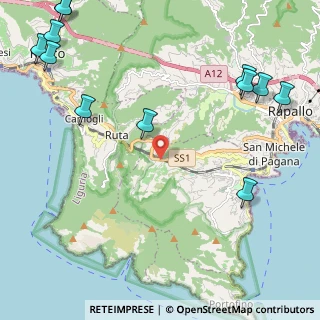 Mappa Via Partigiano Simone Stefani, 16038 Santa Margherita Ligure GE, Italia (3.29)