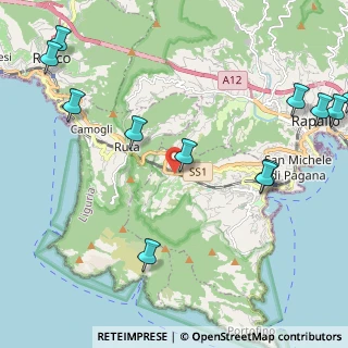 Mappa Via Partigiano Simone Stefani, 16038 Santa Margherita Ligure GE, Italia (2.945)