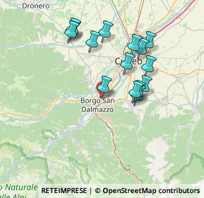 Mappa Via Po, 12011 Borgo San Dalmazzo CN, Italia (7.03533)