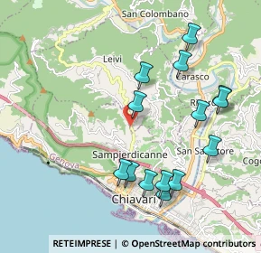 Mappa Via Privata XXV Aprile, 16040 Leivi GE, Italia (2.10286)
