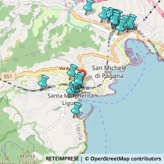 Mappa Via Fiume, 16038 Santa Margherita Ligure GE, Italia (1.236)