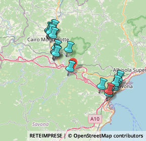 Mappa Via Montenotte, 17041 Altare SV, Italia (7.593)