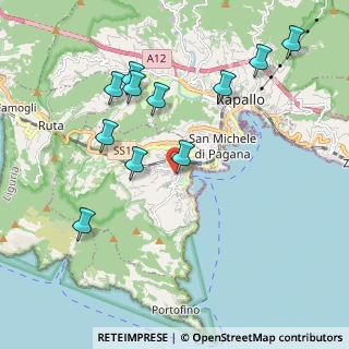 Mappa Via Belvedere, 16038 Santa Margherita Ligure GE, Italia (2.14182)
