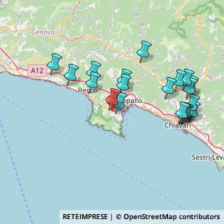 Mappa Via Camillo Sbarbaro, 16038 Santa Margherita Ligure GE, Italia (8.3635)
