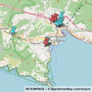 Mappa Via Giunchetto, 16038 Santa Margherita Ligure GE, Italia (1.78545)