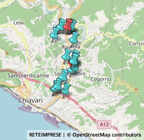 Mappa SP 33, 16030 Cogorno GE, Italia (1.3165)