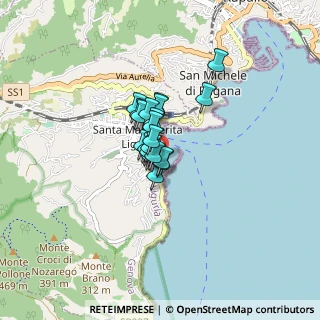 Mappa Via Giacomo, 16038 Santa Margherita Ligure GE, Italia (0.4225)