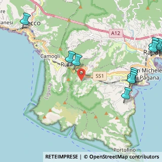 Mappa Via Privata dei Giuntini, 16038 Santa Margherita Ligure GE, Italia (3.02455)