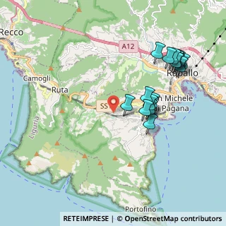 Mappa Via Crosa dell'Oro, 16038 Santa Margherita Ligure GE, Italia (2.07278)