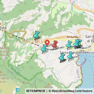 Mappa Via Crosa dell'Oro, 16038 Santa Margherita Ligure GE, Italia (0.95692)