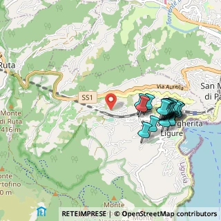 Mappa Via Crosa dell'Oro, 16038 Santa Margherita Ligure GE, Italia (1.0245)