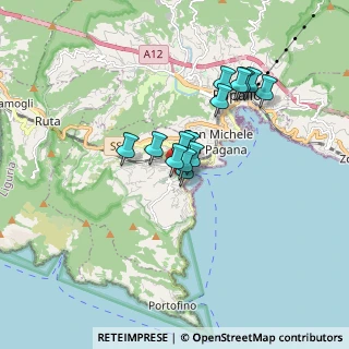 Mappa Via Pontetto, 16038 Santa Margherita Ligure GE, Italia (1.24786)