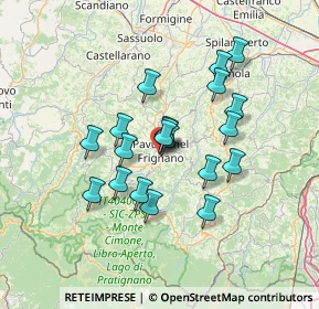 Mappa Via Dorando Pietri, 41026 Pavullo Nel Frignano MO, Italia (11.3365)