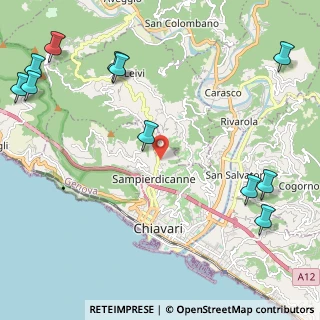Mappa Via Case Sparse di San di Pier Canne, 16043 Chiavari GE, Italia (3.16364)