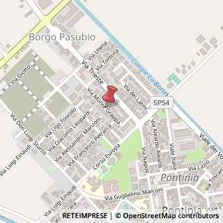 Mappa Via Monte Grappa, 25, 04100 Pontinia, Latina (Lazio)