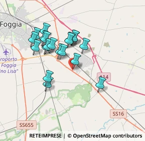 Mappa STRADA STATALE 16 KM. 6.84 Z.I BORGO CERVARO, 71122 Foggia FG, Italia (3.4095)