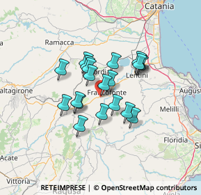 Mappa Direzione Mastrocciardi, 96015 Francofonte SR, Italia (10.945)