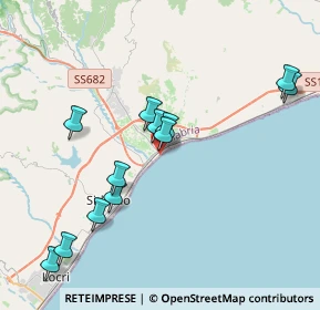 Mappa Via Cristoforo Colombo Lungomare lato sud, 89046 Marina di Gioiosa Ionica RC, Italia (4.39417)