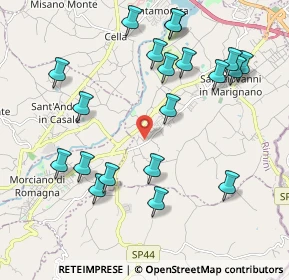 Mappa Via Morciano, 47842 San Giovanni in Marignano RN, Italia (2.2755)