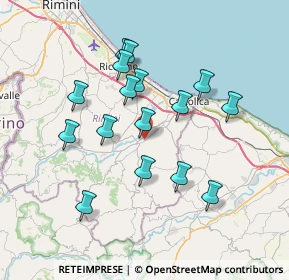 Mappa Via Morciano, 47842 San Giovanni in Marignano RN, Italia (6.83125)