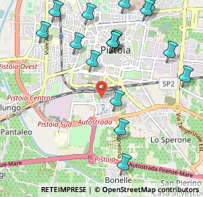 Mappa Via Coluccio Salutati, 51100 Pistoia PT, Italia (1.26)