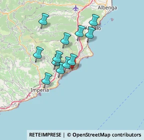 Mappa Via Circonvallazione a Levante, 18010 Cervo IM, Italia (5.70333)