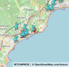 Mappa Via Circonvallazione a Levante, 18010 Cervo IM, Italia (2.43333)