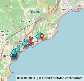 Mappa Via Circonvallazione a Levante, 18010 Cervo IM, Italia (2.38455)